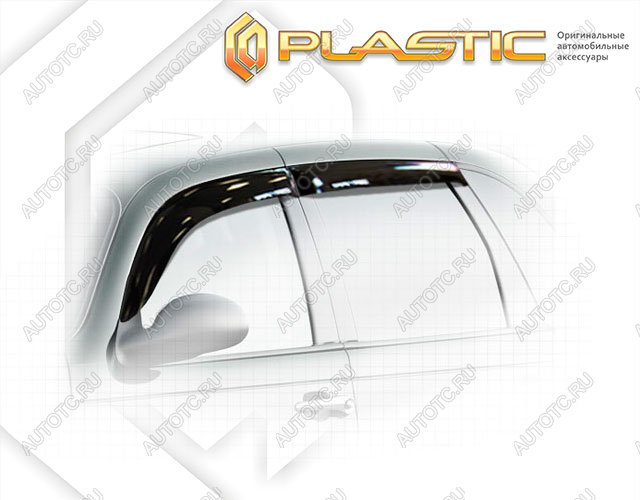 2 699 р. Ветровики дверей Classic полупрозрачный CA Plastic на Chrysler PT Cruiser  2001-2010  с доставкой в г. Тамбов