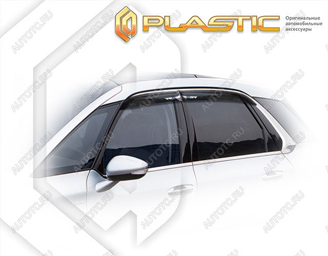 2 799 р. Ветровики дверей Classic полупрозрачный CA Plastic на Citroen C4 седан 2013–н.в.  с доставкой в г. Тамбов