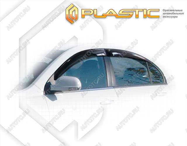 2 799 р. Ветровики дверей Classic полупрозрачный CA Plastic на Geely Emgrand EC7 I поколение, седан, для рынка России 2009 – 2017   с доставкой в г. Тамбов