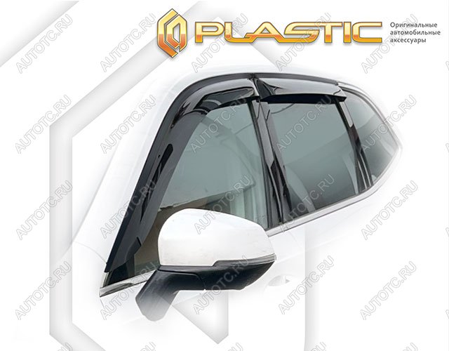 2 969 р. Ветровики дверей Classic полупрозрачный CA Plastic на Haval H6 III поколение, джип/suv 5 дв., рынок Китая 2020 - 2024  с доставкой в г. Тамбов