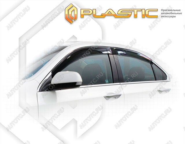 2 799 р. Ветровики дверей Classic полупрозрачный CA Plastic на Honda Accord  2008-2012  с доставкой в г. Тамбов