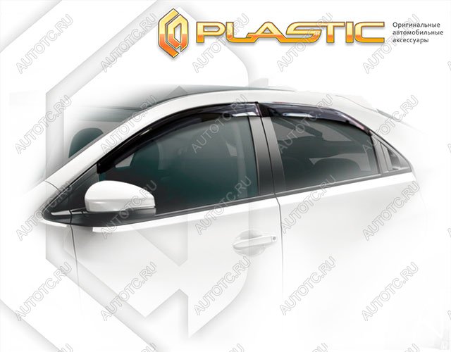 2 799 р. Ветровики дверей Classic полупрозрачный CA Plastic на Honda Civic 5D  2012–н.в.  с доставкой в г. Тамбов