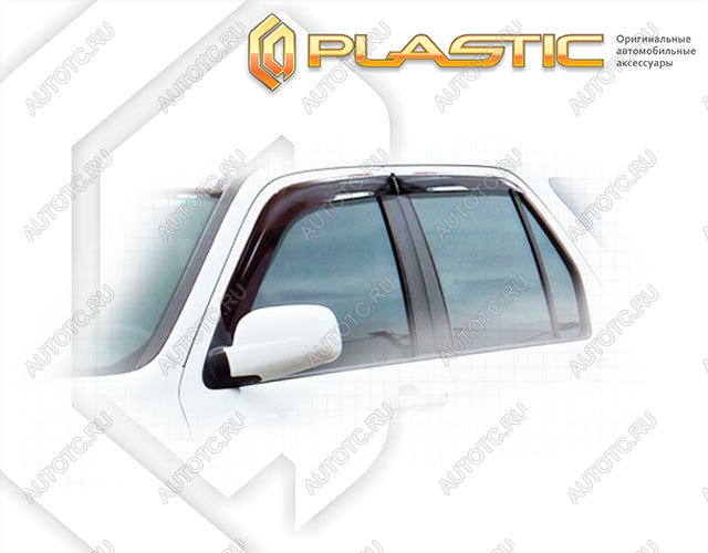 2 799 р. Ветровики дверей Classic полупрозрачный CA Plastic на Honda CR-V  2001-2006  с доставкой в г. Тамбов