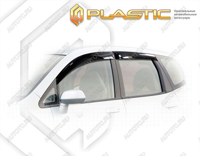 2 699 р. Ветровики дверей Classic полупрозрачный CA Plastic на Honda Fit  2001-2007  с доставкой в г. Тамбов
