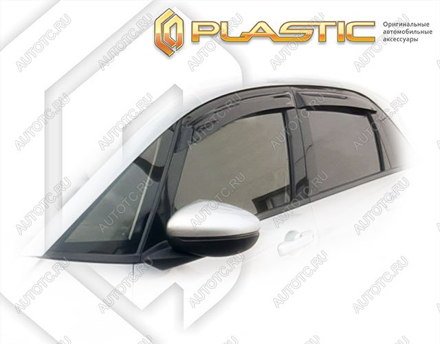 2 699 р. Ветровики дверей Classic полупрозрачный CA Plastic на Honda Fit IV поколение, хэтчбек 5 дв., рынок Японии, правый руль 2019 - 2022  с доставкой в г. Тамбов