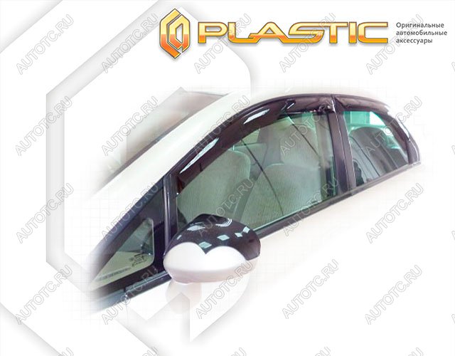 2 799 р. Ветровики дверей Classic полупрозрачный CA Plastic на Honda Fit Aria  2005-2009  с доставкой в г. Тамбов