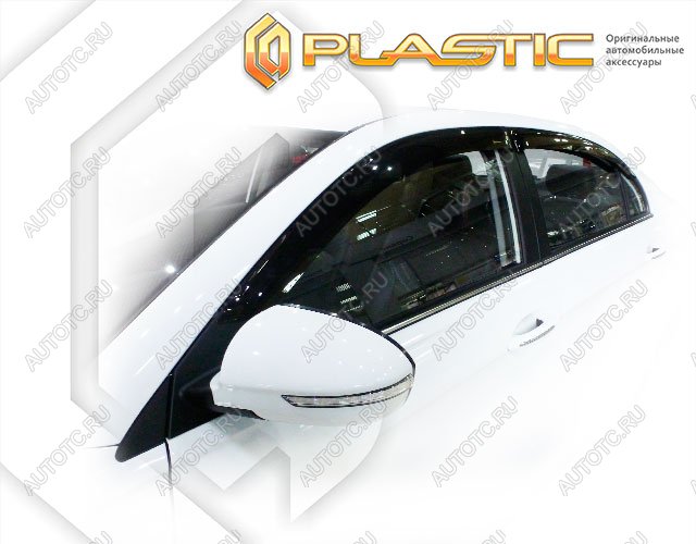 2 799 р. Ветровики дверей Classic полупрозрачный CA Plastic на Lifan Solano  2016-н.в.  с доставкой в г. Тамбов