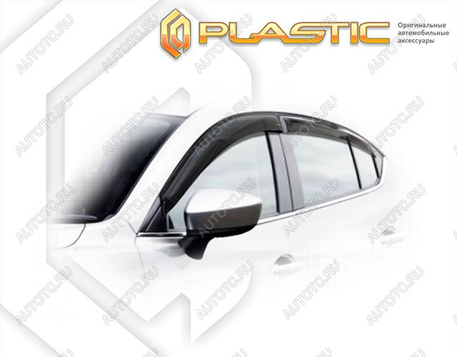 2 969 р. Ветровики дверей Classic полупрозрачный CA Plastic на Mazda 3 хэтчбэк 2013–2019  с доставкой в г. Тамбов