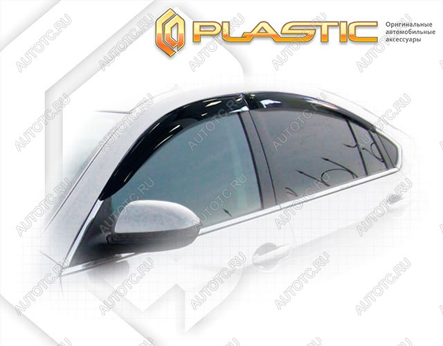 2 969 р. Ветровики дверей Classic полупрозрачный CA Plastic на Mazda 6 седан  2007-2012  с доставкой в г. Тамбов