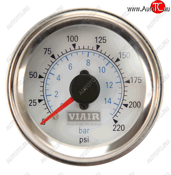 5 799 р. Манометр VIAIR 2 220 PSI, 2 контура, с подсветкой, белый Viair 90081  с доставкой в г. Тамбов