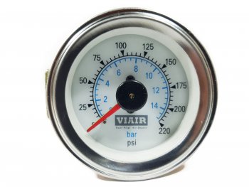 5 799 р. Манометр VIAIR 2 220 PSI, 2 контура, с подсветкой, белый Viair 90081  с доставкой в г. Тамбов. Увеличить фотографию 6