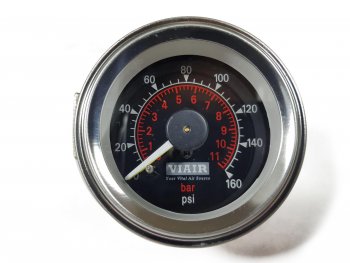 5 799 р. Манометр VIAIR 2 160 PSI, 2 контура, с подсветкой, черный Viair 90082  с доставкой в г. Тамбов. Увеличить фотографию 6
