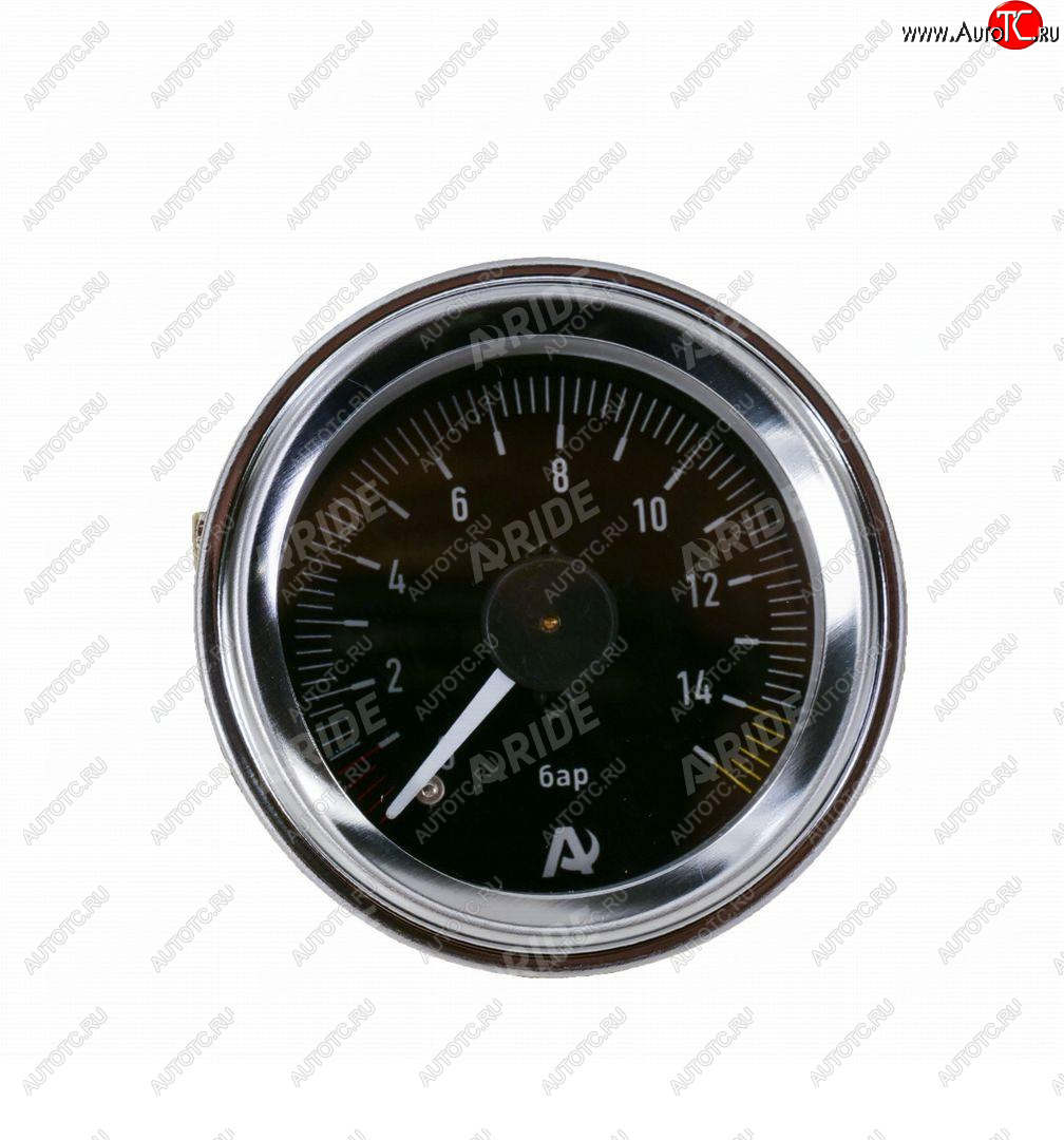 3 299 р. Манометр ARIDE 53 мм, 2х15 бар (220 PSI), 2, черный Арайд м 53 2 15  с доставкой в г. Тамбов