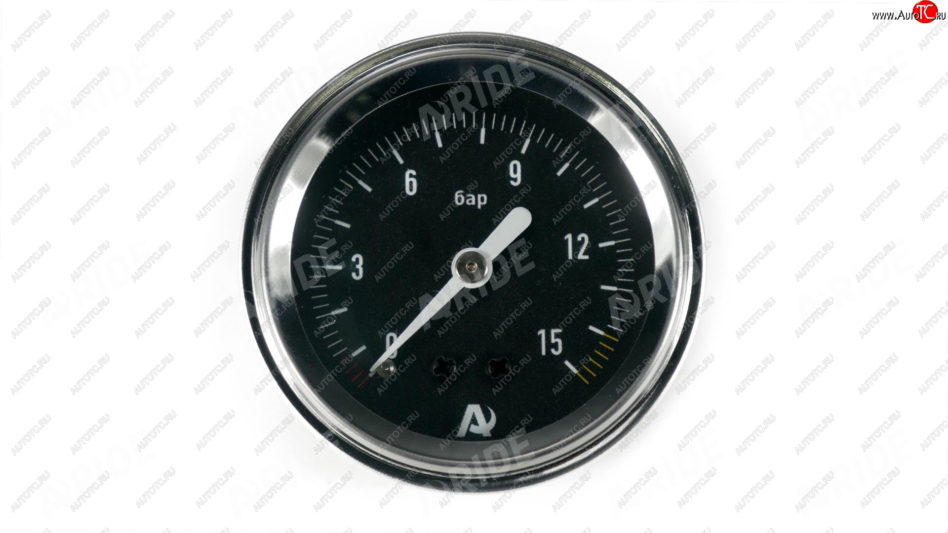 1 499 р. Манометр ARIDE 51 мм, 1х15 бар (220 PSI), 2, черный, с подсветкой Арайд м 51 1 15  с доставкой в г. Тамбов