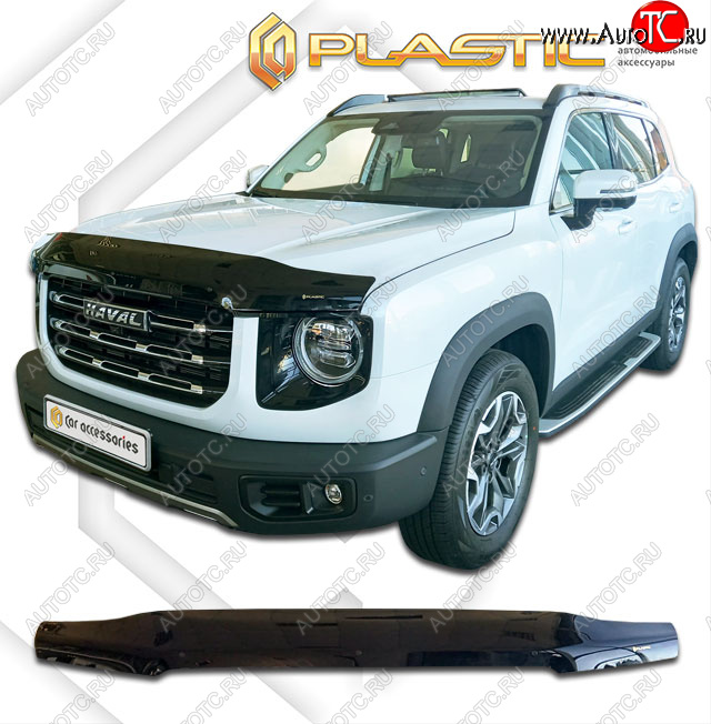 2 299 р. Дефлектор капота CA-Plastic  Haval Dargo (2022-2025) (classic черный, без надписи)  с доставкой в г. Тамбов