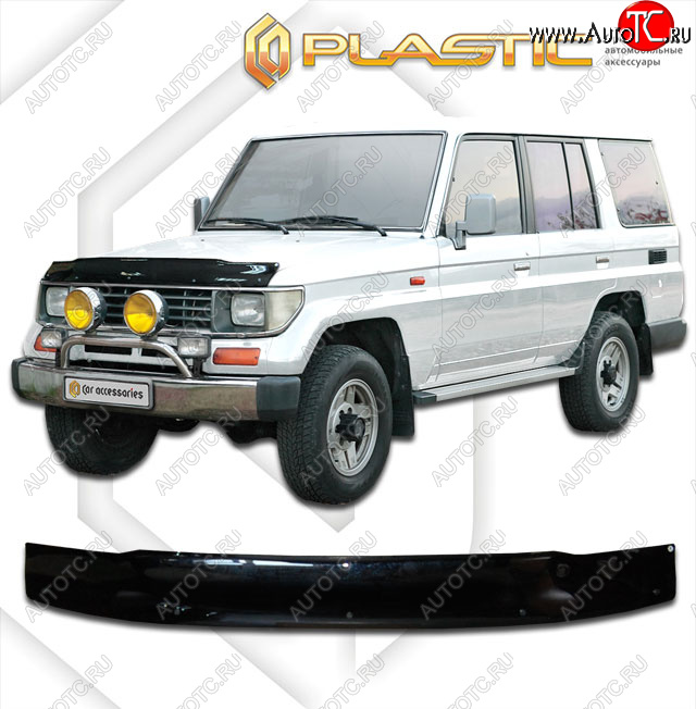 2 799 р. Дефлектор капота CA-Plastic  Toyota Land Cruiser  J70 (1994-2004) 5 дв. 1-ый рестайлинг, 5 дв. 2-ой рестайлинг (classic черный, без надписи)  с доставкой в г. Тамбов