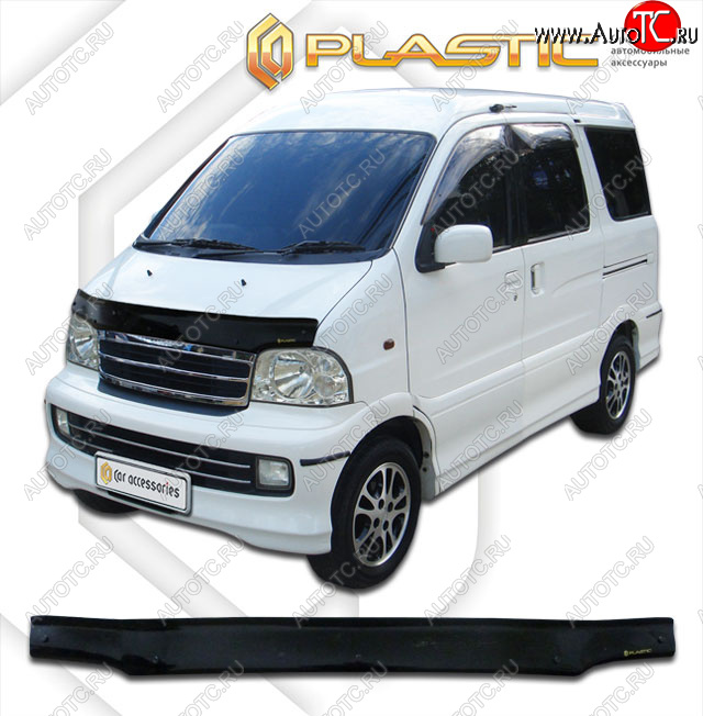 1 739 р. Дефлектор капота CA-Plastic  Toyota Sparky  S200 (2000-2003) (classic черный, без надписи)  с доставкой в г. Тамбов