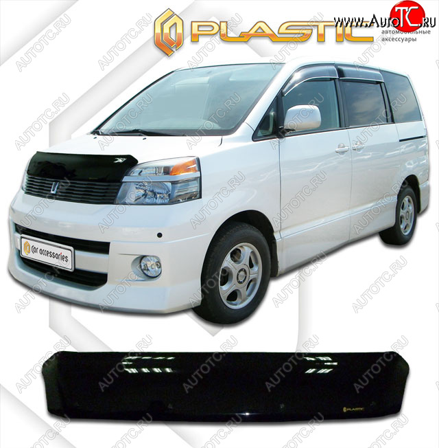 1 899 р. Дефлектор капота CA-Plastic  Toyota Voxy  минивэн (2001-2007) R60 дорестайлинг, R60 рестайлинг (classic черный, без надписи)  с доставкой в г. Тамбов