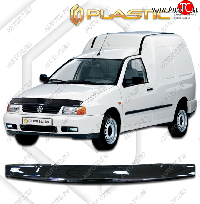 1 829 р. Дефлектор капота CA-Plastic  Volkswagen Caddy  9K,9U (1995-2003) (classic черный, без надписи)  с доставкой в г. Тамбов