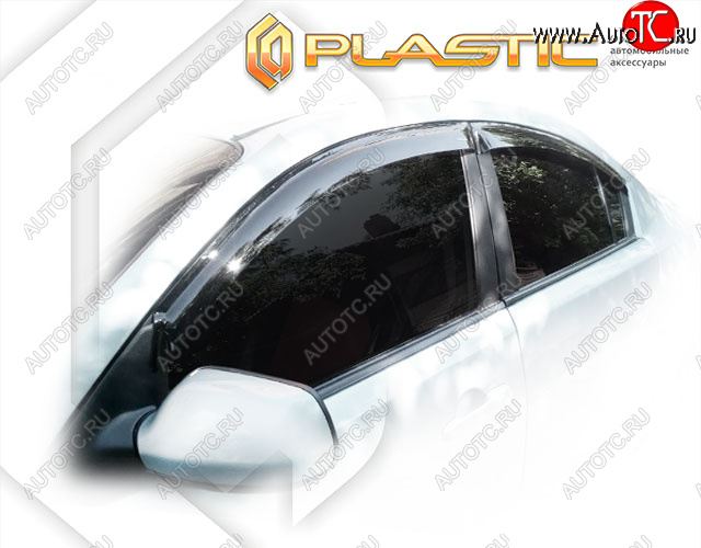 2 799 р. Ветровики дверей Classic полупрозрачный CA Plastic на Mazda Axela седан 2004-2009  с доставкой в г. Тамбов