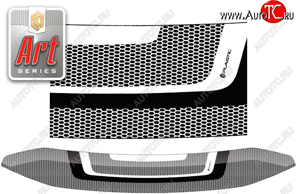 1 899 р. Дефлектор капота CA-Plastic  Volkswagen Multivan  T5 (2009-2015) рестайлинг (Серия Art черная)  с доставкой в г. Тамбов