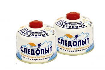 839 р. Баллон газовый резьбовой СЛЕДОПЫТ 230 гр., всесезонный, комплект 2 шт. СЛЕДОПЫТ pf-fg-230-set2  с доставкой в г. Тамбов. Увеличить фотографию 1