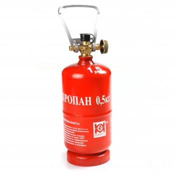 2 509 р. Баллон газовый стальной GZWM LPG BT-0,5, 1,2 л. Grotkuv (РП) GZWM lpg-bt-0,5  с доставкой в г. Тамбов. Увеличить фотографию 1