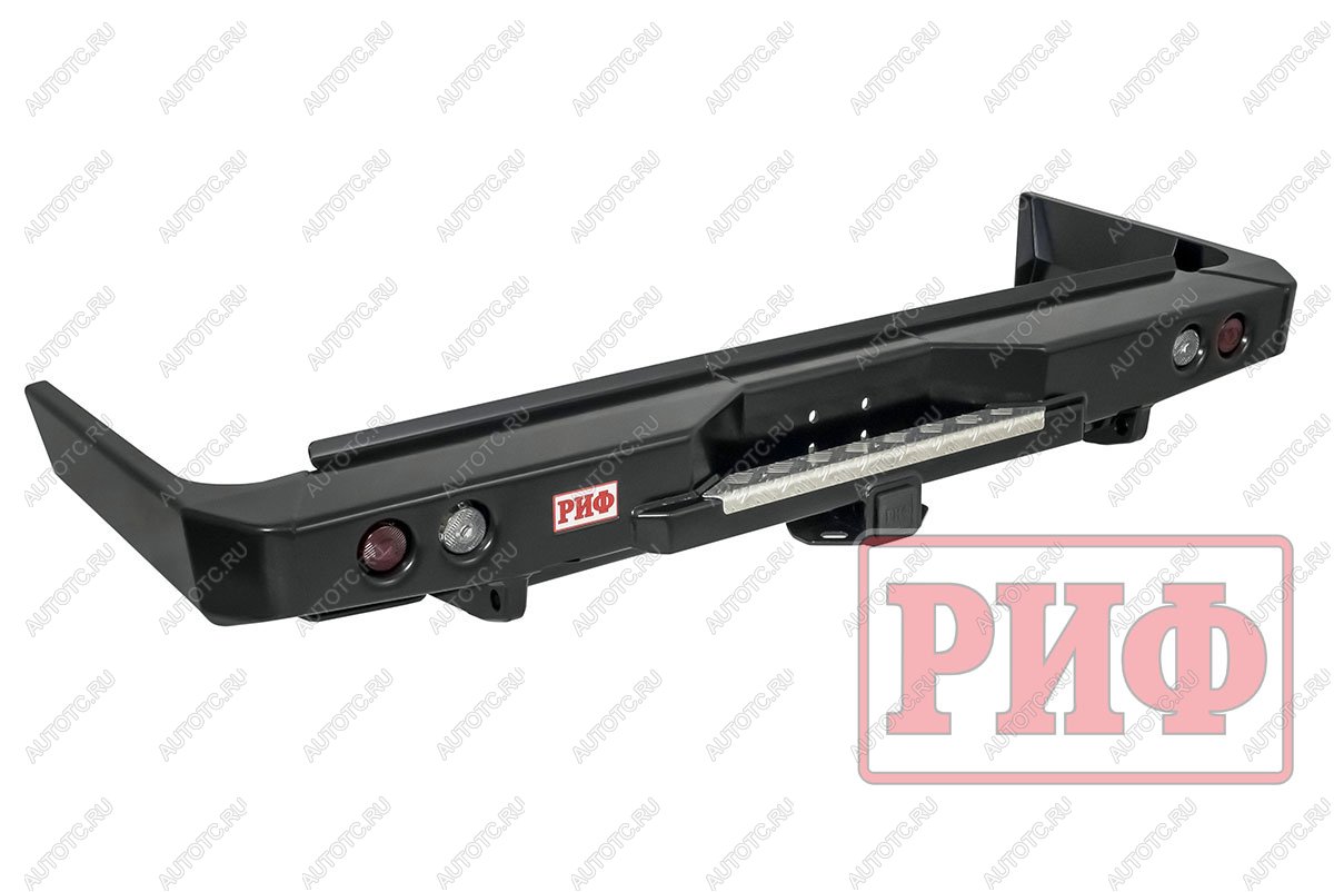 89 019 р. Бампер РИФ силовой задний Toyota Land Cruiser 76 2007+ с квадратом под фаркоп и фонарями РИФ rif076-21150  с доставкой в г. Тамбов