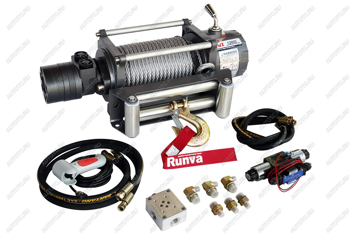 83 969 р. Лебёдка гидравлическая Runva 12000 lbs 5443 кг RUNVA hwx12000a  с доставкой в г. Тамбов