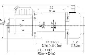 80 409 р. Лебёдка электрическая (индустр.) 12V Runva 15000 lbs 6800 кг RUNVA ewn15000u  с доставкой в г. Тамбов. Увеличить фотографию 2