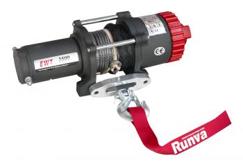 30 599 р. Лебёдка электрическая 12V Runva 3500A lbs 1588 кг (синтетический трос) RUNVA ewt3500asr  с доставкой в г. Тамбов. Увеличить фотографию 1
