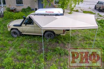 28 319 р. Маркиза автомобильная РИФ веерная 2,5х2,5 м (левая) РИФ rifavf062525601  с доставкой в г. Тамбов. Увеличить фотографию 1