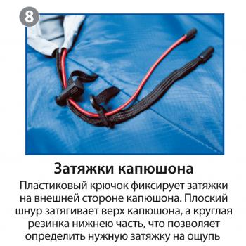 8 989 р. Мешок спальный BTrace Mega (Правый, СерыйСиний), (ТК: -5C) BTrace s0566  с доставкой в г. Тамбов. Увеличить фотографию 4