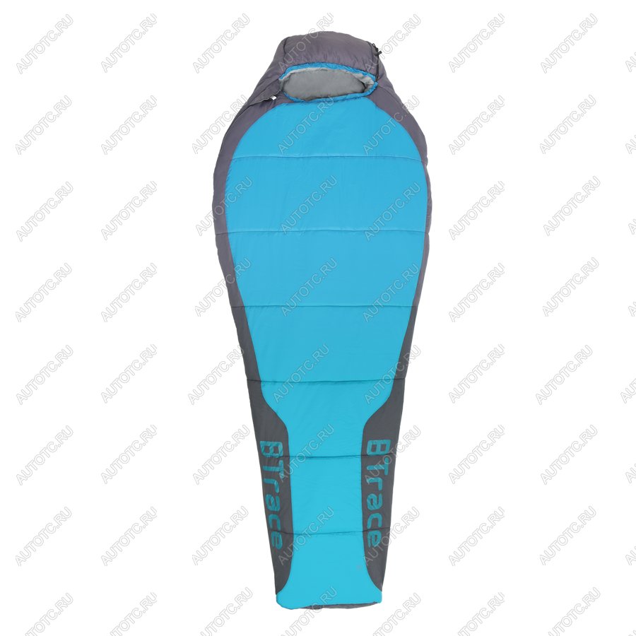 7 189 р. Мешок спальный BTrace Snug L size Левый, (СерыйСиний) (ТК: -14C) BTrace s0576  с доставкой в г. Тамбов