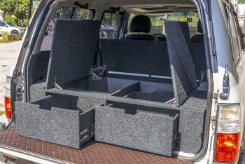 26 999 р. Органайзер в багажник для Toyota Land Cruiser 80 (2 выдвижных ящика+спальник) РФ 080-003  с доставкой в г. Тамбов. Увеличить фотографию 2