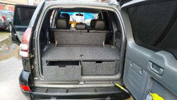24 999 р. Органайзер в багажник для Toyota Land Cruiser Prado 120 (2 выдв.ящика+спальник) РФ 120-003  с доставкой в г. Тамбов. Увеличить фотографию 11