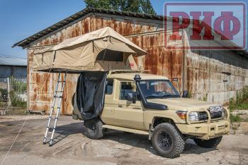 94 209 р. Палатка на крышу автомобиля РИФ Soft RT02-140, тент песочный, 140х240х115 см РИФ rifrt0214060000  с доставкой в г. Тамбов. Увеличить фотографию 4