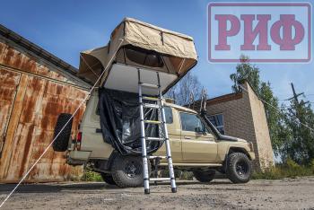 94 209 р. Палатка на крышу автомобиля РИФ Soft RT02-140, тент песочный, 140х240х115 см РИФ rifrt0214060000  с доставкой в г. Тамбов. Увеличить фотографию 3