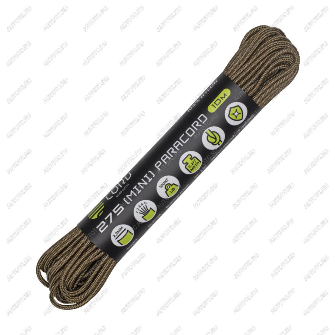 219 р. Паракорд 275 (мини) CORD nylon 10м (coyote) CORD 275.n10.cyt  с доставкой в г. Тамбов