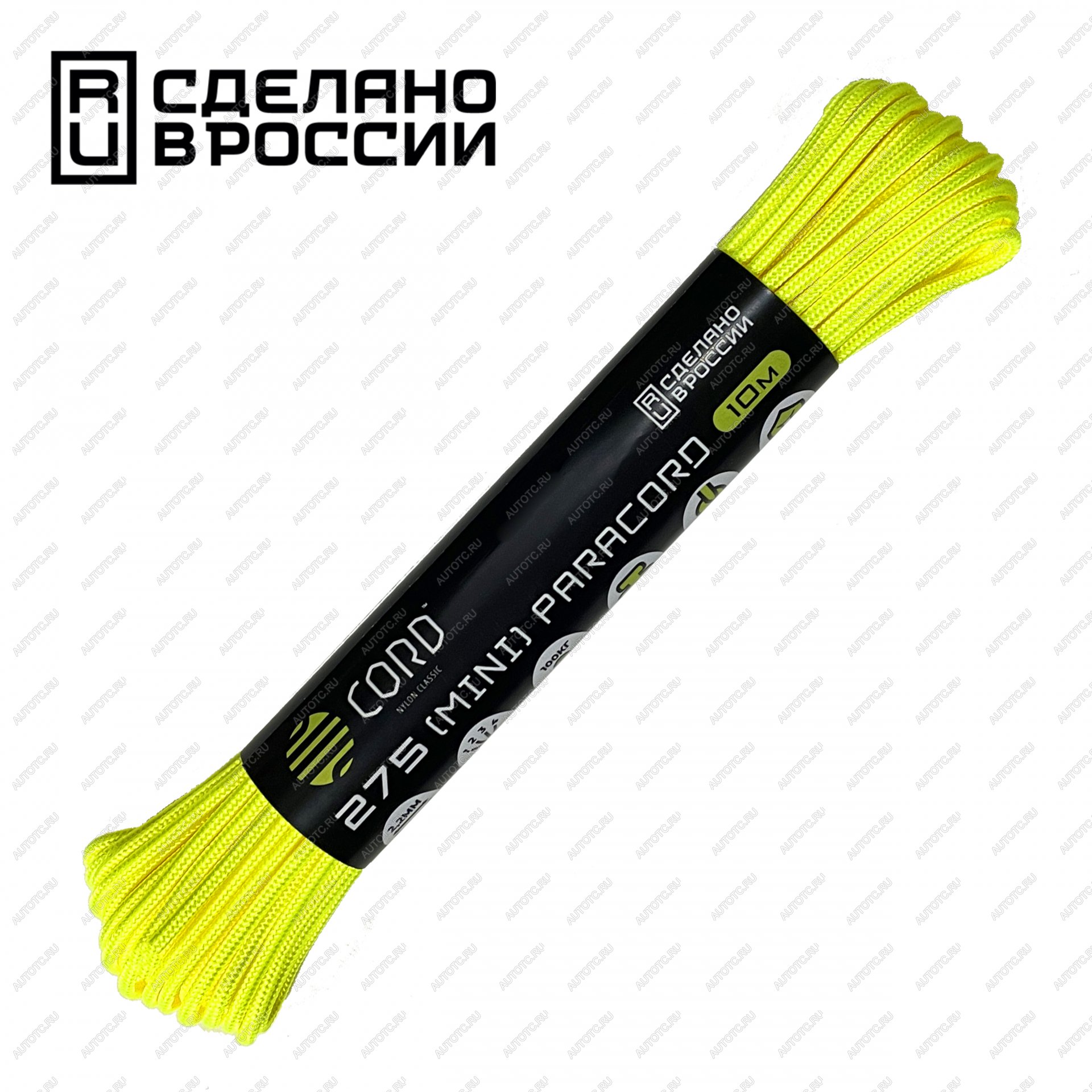 209 р. Паракорд 275 (мини) CORD nylon 10м (neon yellow) CORD 275.n10.n.y  с доставкой в г. Тамбов
