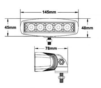 1 889 р. Светодиодная фара водительского света РИФ 145х45х78 мм 15W LED РИФ sm-811f  с доставкой в г. Тамбов. Увеличить фотографию 3