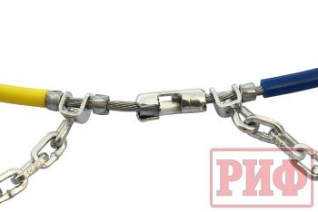10 049 р. Цепи противоскольжения РИФ 4х4 "соты" 16 мм, 25570R18, 25575R17, 26575R16, 26555R19, 26565R18, 26570R17, 27560R18, 27570R16, 32x11,5R15 (к-т 2 шт.) РИФ rif18-0-0000267  с доставкой в г. Тамбов. Увеличить фотографию 8