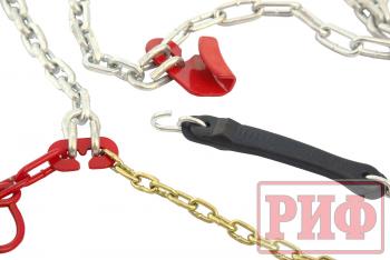 10 049 р. Цепи противоскольжения РИФ 4х4 "соты" 16 мм, 25570R18, 25575R17, 26575R16, 26555R19, 26565R18, 26570R17, 27560R18, 27570R16, 32x11,5R15 (к-т 2 шт.) РИФ rif18-0-0000267  с доставкой в г. Тамбов. Увеличить фотографию 7