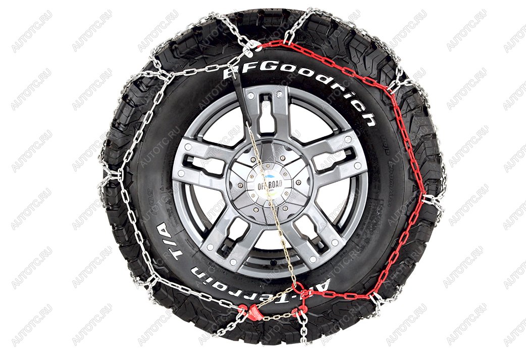 10 049 р. Цепи противоскольжения РИФ 4х4 "соты" 16 мм, 25570R18, 25575R17, 26575R16, 26555R19, 26565R18, 26570R17, 27560R18, 27570R16, 32x11,5R15 (к-т 2 шт.) РИФ rif18-0-0000267  с доставкой в г. Тамбов