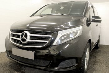 4 949 р. Защитная сетка в бампер (низ, ячейка 4х10 мм) Alfeco Премиум Mercedes-Benz Vito W447 дорестайлинг (2015-2020) (Чёрная)  с доставкой в г. Тамбов. Увеличить фотографию 3