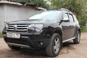 4 199 р. Защитная сетка в бампер (низ, ячейка 4х10 мм) Стрелка11 Премиум Renault Duster HS дорестайлинг (2010-2015) (Чёрная)  с доставкой в г. Тамбов. Увеличить фотографию 2