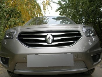 Защитная сетка в бампер (низ, ячейка 4х10 мм) Стрелка11 Премиум Renault Koleos 1 Phase 2 (2011-2013) ()