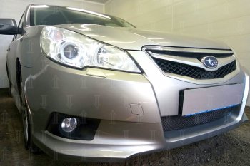 3 999 р. Защитная сетка в бампер (низ, ячейка 4х10 мм) Стрелка11 Премиум Subaru Legacy BM/B14 дорестайлинг седан (2009-2013) (Чёрная)  с доставкой в г. Тамбов. Увеличить фотографию 2