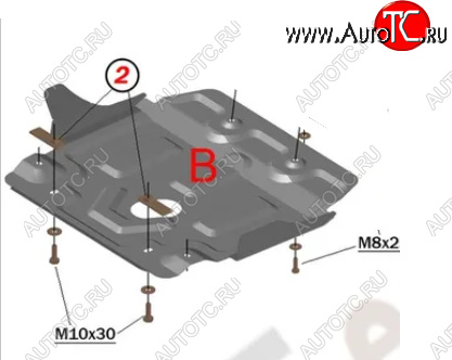 6 299 р. Защита картера двигателя (V-4,6) Alfeco  Lexus GX460  J150 (2009-2022) дорестайлинг, 1-ый рестайлинг, 2-ой рестайлинг (Алюминий 3 мм)  с доставкой в г. Тамбов