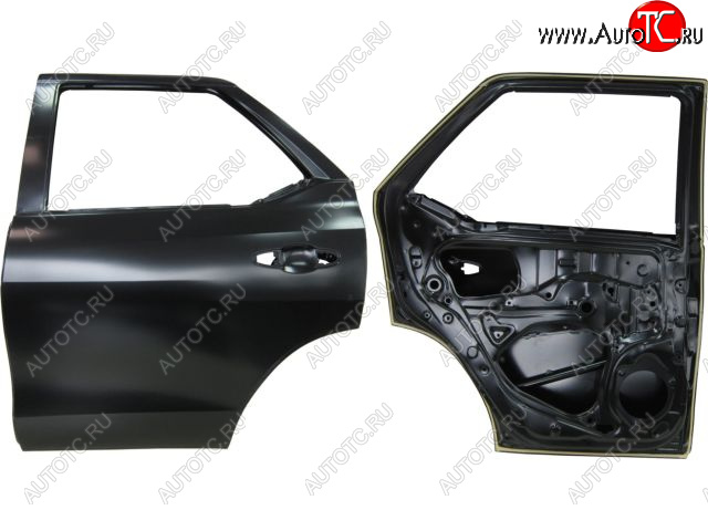 22 449 р. Левая дверь задняя BodyParts Toyota Fortuner AN160 дорестайлинг (2015-2020) (Неокрашенная)  с доставкой в г. Тамбов